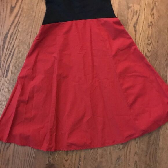 New NWOT eshakti red black cotton poplin dress s/6 - Picture 5 of 6